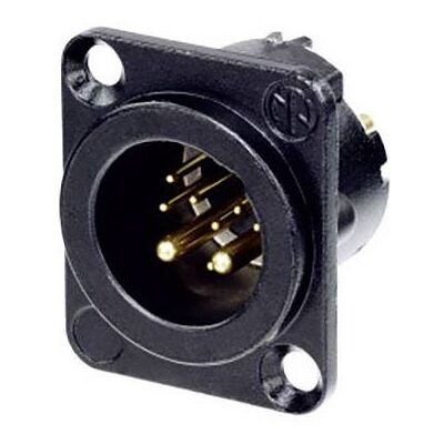 Neutrik NC10MD-LX-B-CON Male XLR Flanged Connector - XLR Connector Neutrik NC10MD-LX-B-CON Male XLR Flanged Connector - XLR Connector