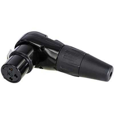 Rean RC3FR-B 3-Pole Angled XLR Connector - XLR connector Rean RC3FR-B 3-Pole Angled XLR Connector - XLR connector