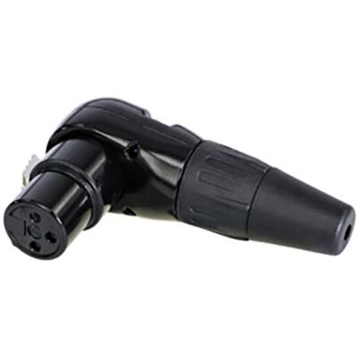 Rean AV RC3FR-BAG Angled XLR Connector - 3-Pin Black Rean AV RC3FR-BAG Angled XLR Connector - 3-Pin Black
