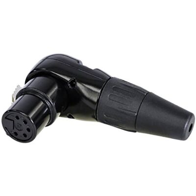 Rean RC5FR-B - 5-pin angled XLR connector - Black Rean RC5FR-B - 5-pin angled XLR connector - Black