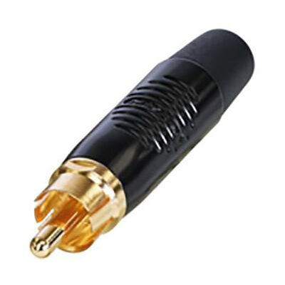 Rean RF2C-B0 - Gold RCA Connector - Black Housing - Cable Adapter Rean RF2C-B0 - Gold RCA Connector - Black Housing - Cable Adapter