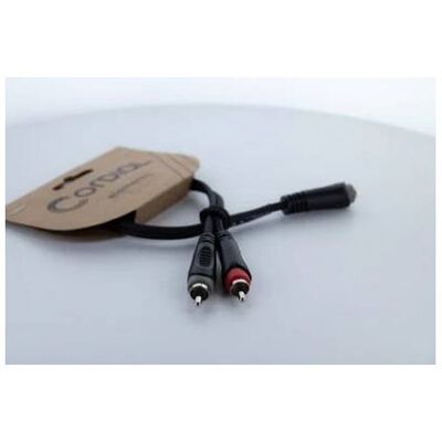 Cordial 14889 Stereo Audio Y-Adapter Cable - 0.30m, Black Cordial 14889 Stereo Audio Y-Adapter Cable - 0.30m, Black