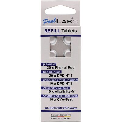 WATER-ID Reagents for PoolLab Photometers - 50 Glycine Tablets WATER-ID Reagents for PoolLab Photometers - 50 Glycine Tablets