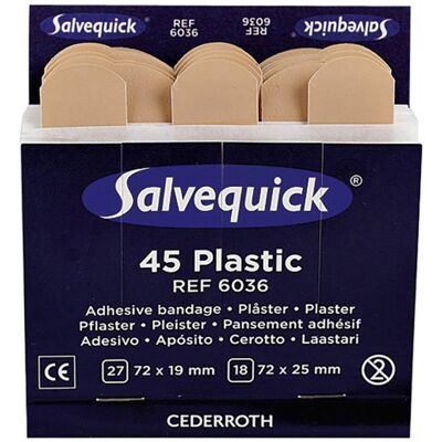 Salvequick Waterproof Adhesive Bandages - 45 pcs Salvequick Waterproof Adhesive Bandages - 45 pcs