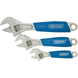 Draper 88598 Soft Grip Adjustable Wrench Set 3 Piece Draper 88598 Soft Grip Adjustable Wrench Set 3 Piece