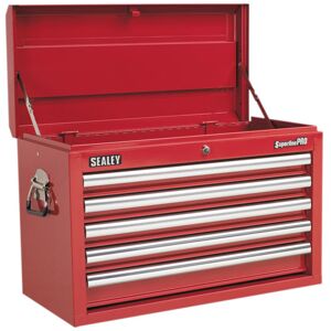 Sealey AP33059 Topchest 5 Drawer with Ball Bearing Runners - Red Sealey AP33059 Topchest 5 Drawer with Ball Bearing Runners - Red