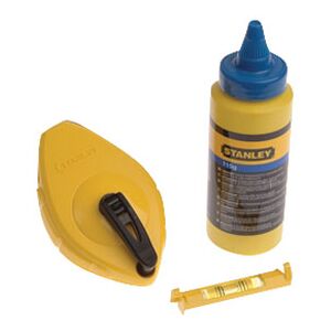 Stanley 0-47-443 Chalk Line 30m Blue Chalk & Level Stanley 0-47-443 Chalk Line 30m Blue Chalk & Level
