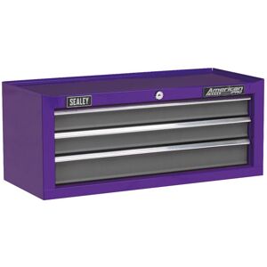 Sealey AP22309BBCP Mid-Box 3 Drawer with Ball Bearing Slides - Pur... Sealey AP22309BBCP Mid-Box 3 Drawer with Ball Bearing Slides - Pur...