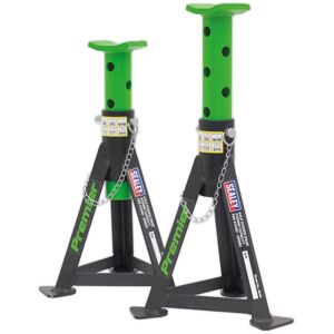 Sealey AS6G Axle Stands (Pair) 6tonne Capacity per Stand - Green Sealey AS6G Axle Stands (Pair) 6tonne Capacity per Stand - Green