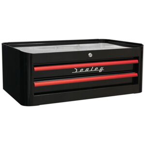 Sealey AP28102BR Mid-Box 2 Drawer Retro Style - Blk + Red Anodised... Sealey AP28102BR Mid-Box 2 Drawer Retro Style - Blk + Red Anodised...