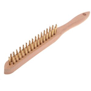 Faithfull FAI680B2 680/B2 Brass Wire Scratch Brush - 2 Row Faithfull FAI680B2 680/B2 Brass Wire Scratch Brush - 2 Row