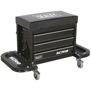 Sealey SCR18G - Hi-Vis Green Utility Seat & Toolbox Sealey SCR18G - Hi-Vis Green Utility Seat & Toolbox