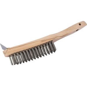 Draper 36176 Heavy Duty 4 Row Wire Scratch Brush with Scraper (310mm) Draper 36176 Heavy Duty 4 Row Wire Scratch Brush with Scraper (310mm)