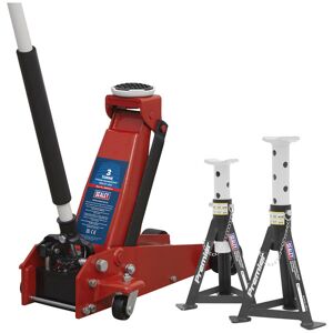 Sealey 3000CXDCOMBO1 Trolley Jack 3t & Axle Stands (Pair) 3t per S... Sealey 3000CXDCOMBO1 Trolley Jack 3t & Axle Stands (Pair) 3t per S...