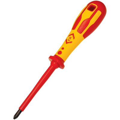 CK Tools CK T49142-3 Dextro VDE Electricians Insulated Screwdriver - Phillips PH3, 150mm CK Tools CK T49142-3 Dextro VDE Electricians Insulated Screwdriver - Phillips PH3, 150mm
