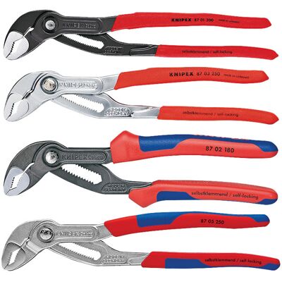 Knipex 87 02 250 T Cobra® Hightech Water Pump Pliers + Tether 250mm Knipex 87 02 250 T Cobra® Hightech Water Pump Pliers + Tether 250mm