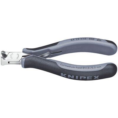 Knipex 64 32 120 ESD Electronics End-Cutting Nippers Oblique 120mm Knipex 64 32 120 ESD Electronics End-Cutting Nippers Oblique 120mm