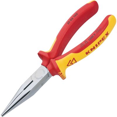 Knipex 25 26 160 VDE Bent Snipe Nose Side Cutting Radio Pliers 160mm Knipex 25 26 160 VDE Bent Snipe Nose Side Cutting Radio Pliers 160mm
