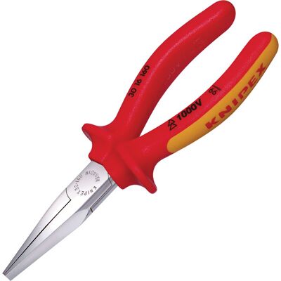 Knipex 30 36 160 VDE Long Nose Pliers Round Jaws 160mm Knipex 30 36 160 VDE Long Nose Pliers Round Jaws 160mm