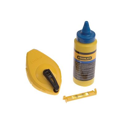 Stanley 0-47-443 Chalk Line 30m Blue Chalk & Level Stanley 0-47-443 Chalk Line 30m Blue Chalk & Level