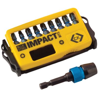 CK Blue Steel Impact Screwdriver Bits - Set of 10 CK Blue Steel Impact Screwdriver Bits - Set of 10