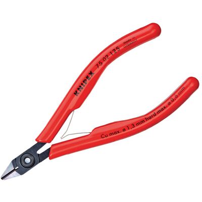 Knipex 75 02 125 SB Electronic Diagonal Cut Pliers Extra Slim PVC ... Knipex 75 02 125 SB Electronic Diagonal Cut Pliers Extra Slim PVC ...