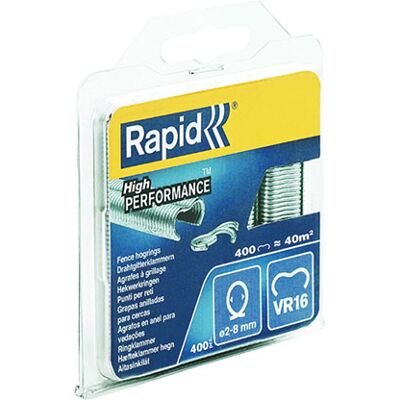 Rapid Uk Rapid 40108799 VR16 Fence Hog Rings Pack 1390 Galvanised Rapid Uk Rapid 40108799 VR16 Fence Hog Rings Pack 1390 Galvanised