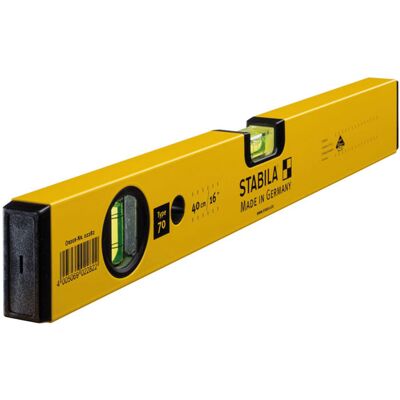 Stabila 02282 70-40 Single Plumb Spirit Level 2 Vial 40cm Stabila 02282 70-40 Single Plumb Spirit Level 2 Vial 40cm