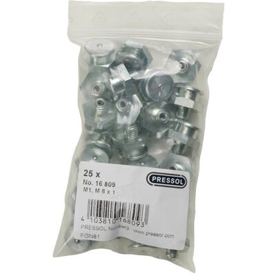 Pressol M1-KØ 16 Flat Lubrication Nipple - Lubrication Fitting Pressol M1-KØ 16 Flat Lubrication Nipple - Lubrication Fitting