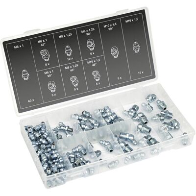 APA grease nipple set - 60 straight, 5 45° - Tool Set APA grease nipple set - 60 straight, 5 45° - Tool Set