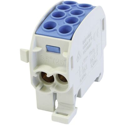 HoraeTec 080210-2-3 Terminal Block - 125A, 690V, Green, Yellow, Gray HoraeTec 080210-2-3 Terminal Block - 125A, 690V, Green, Yellow, Gray