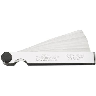 Vigor V1714 Feeler Gauge Set 0.05-1mm DIN 2275 Accurate Measurements Vigor V1714 Feeler Gauge Set 0.05-1mm DIN 2275 Accurate Measurements