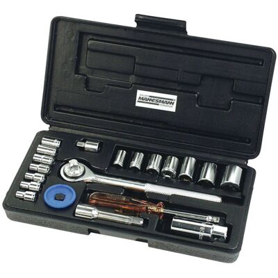 Mannesmann 115-Piece Tool Set - Green Line - 1/4" + 1/2" Drives Mannesmann 115-Piece Tool Set - Green Line - 1/4" + 1/2" Drives