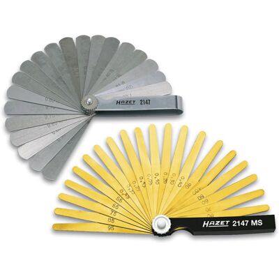 Hazet 2147MS Feeler Guages 0.05-1mm Brass 20 Blade Hazet 2147MS Feeler Guages 0.05-1mm Brass 20 Blade