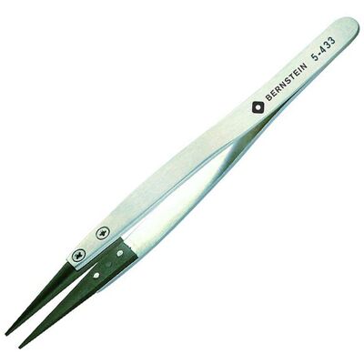 Bernstein Model 5-433 Carbofib Tweezers - Fine Flat Tips Bernstein Model 5-433 Carbofib Tweezers - Fine Flat Tips