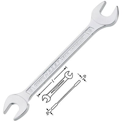 Hazet 450N-6X7 Double Open End Wrench Spanner 6 x 7mm Hazet 450N-6X7 Double Open End Wrench Spanner 6 x 7mm