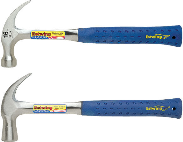 Estwing E3/20S Straight Claw Hammer - Vinyl Grip 20oz (567g)
