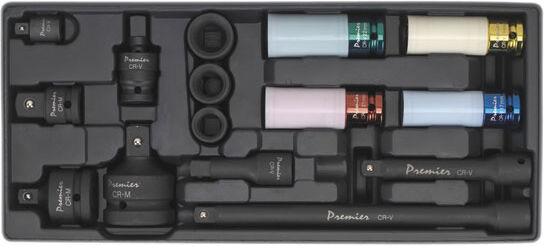 Sealey TBT25 Tool Tray with Impact Socket and Adaptor Set 15pc