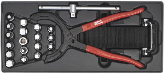 Sealey TBT28 Tool Tray with Oil Filter Wrench, Pliers & Drain Plug...