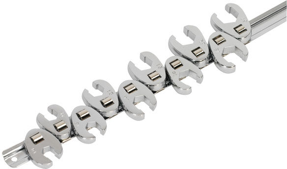 Siegen Tools Siegen S0845 Crows Foot Wrench Set 10pc Flare Nut 3/8"sq Drive Metric