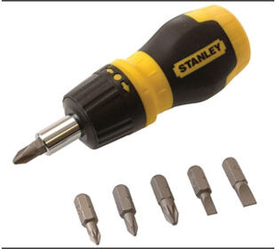 Stanley 0-66-358 Multibit Stubby Screwdriver With Bits