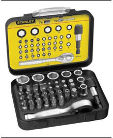 Stanley 1-13-906 Bit & Socket Set Of 39 + Ratchet Metric 1/4 Drive
