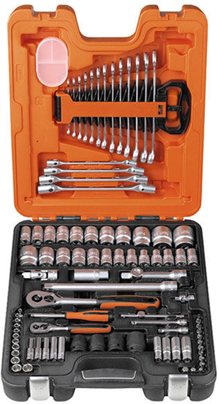 Bahco S87+7 Socket & Spanner Set of 94 Metric & AF 1/4 & 1/2in Drive