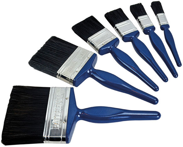 Faithfull 7500100 Utility Paint Brush Set of 5 19 25 38 50 & 75mm