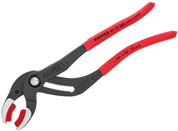 Knipex 81 11 250 SB Plastic Pipe Grip Pliers Plastic Jaws Black 25...