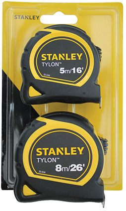 Stanley STHT9-98985 Tylonâ„¢ Pocket Tapes 5m/16ft + 8m/26ft (Twin Pack)