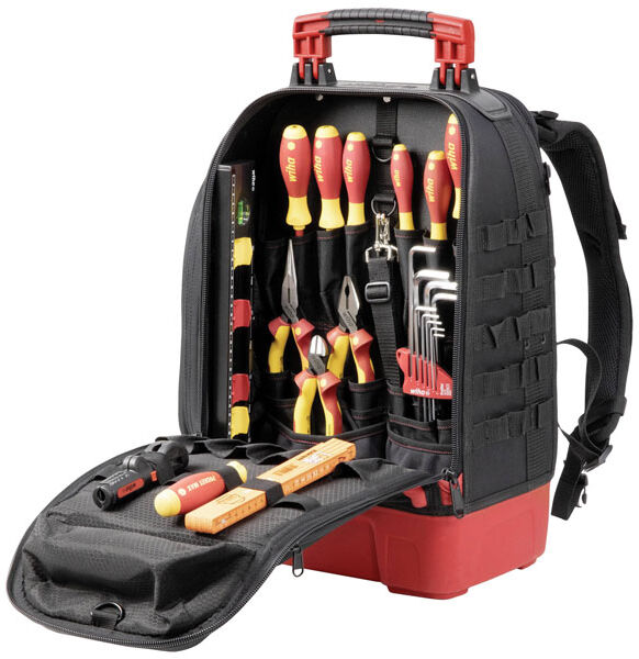 Wiha 45528 Electrical Contractor Tool Backback (+ tools) 27-piece ...