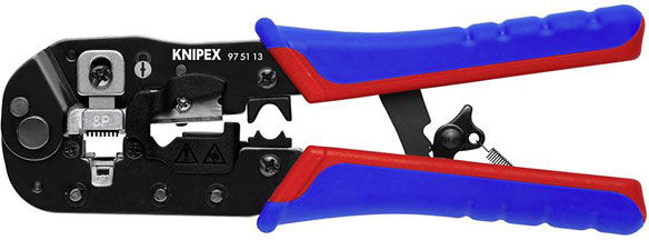 KNIPEX 97 51 13 Crimping Pliers for RJ45 Western Plugs 190 mm