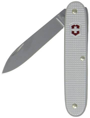 Victorinox 0.8000.26 Pionier Folding Knife Silver Alox Textured Handle