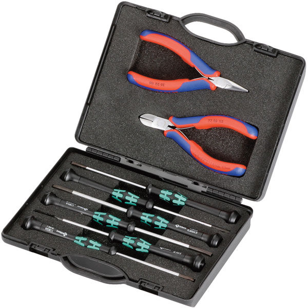 Knipex 00 20 18 Electronics Pliers & Screwdrivers Set - 8 Piece